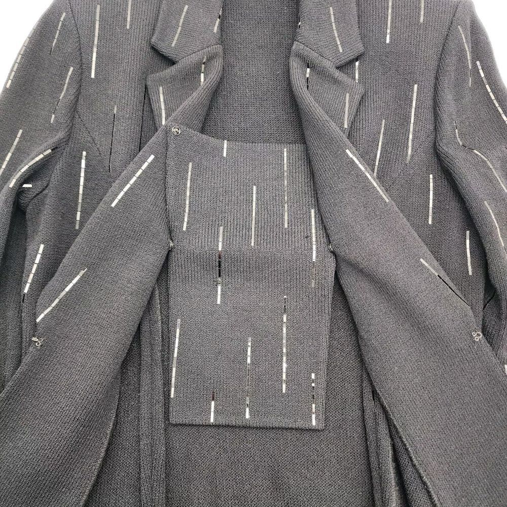 SPARKLY‎ St. John Evening 2 pc. Santana Knit Long Jacket and Long Skirt Black  4 - Picture 7 of 16